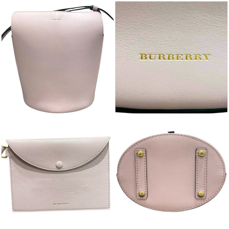 バーバリーロンドン  BURBERRY LONDON バケットショルダーバッグ ピンク レザー レディース ショルダーバッグ