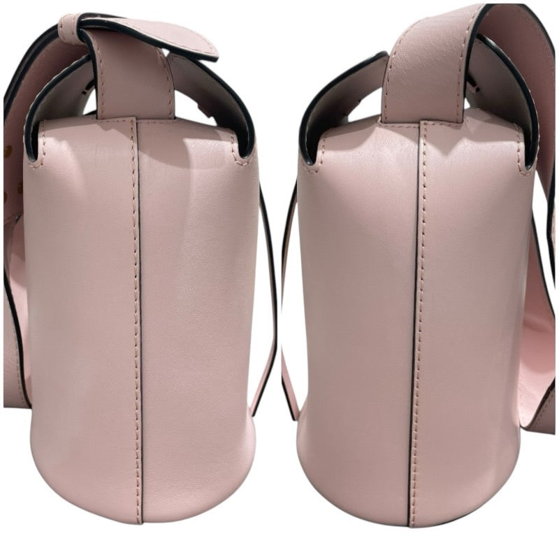 バーバリーロンドン  BURBERRY LONDON バケットショルダーバッグ ピンク レザー レディース ショルダーバッグ
