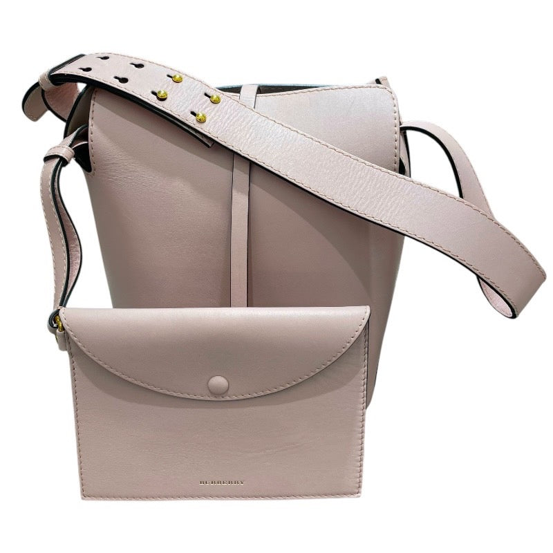 バーバリーロンドン  BURBERRY LONDON バケットショルダーバッグ ピンク レザー レディース ショルダーバッグ