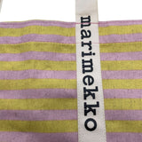 MARIMEKKO CARRIER TASARAITA トートバック LPKY320 093347 ピンク イエロー コットン79％、リネン21％ レディース トートバッグ