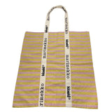 MARIMEKKO CARRIER TASARAITA トートバック LPKY320 093347 ピンク イエロー コットン79％、リネン21％ レディース トートバッグ