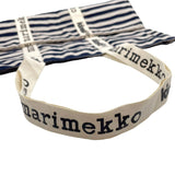 MARIMEKKO CARRIER TASARAITA トートバック DNV850 093347 ネイビー アイボリー コットン79％、リネン21％ レディース トートバッグ