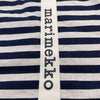 MARIMEKKO CARRIER TASARAITA トートバック DNV850 093347 ネイビー アイボリー コットン79％、リネン21％ レディース トートバッグ
