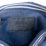 プラダ PRADA ロゴプリントフェード加工スウェットシャツ ULJ69B ネイビー コットン メンズ スウェット