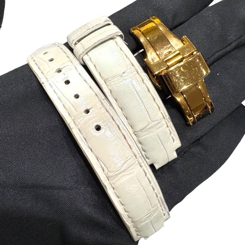 ルイ・ヴィトン LOUIS VUITTON タンブールスリム　PM モノグラム Q12MR シルバーモノグラム文字盤 K18ピンクゴールド クオーツ レディース 腕時計