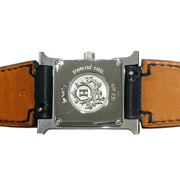 エルメス HERMES Ｈウォッチ　ドゥブルジューSM HH1.231 ブラック SS レディース 腕時計