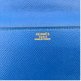 エルメス HERMES ケリークロスブリーフケース 〇Y刻 ブルーフランス GD金具 クシュベル レディース ハンドバッグ