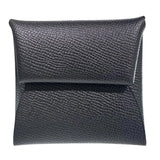 エルメス HERMES バスティア B刻印 ブラック シルバー金具 エプソン ユニセックス コインケース