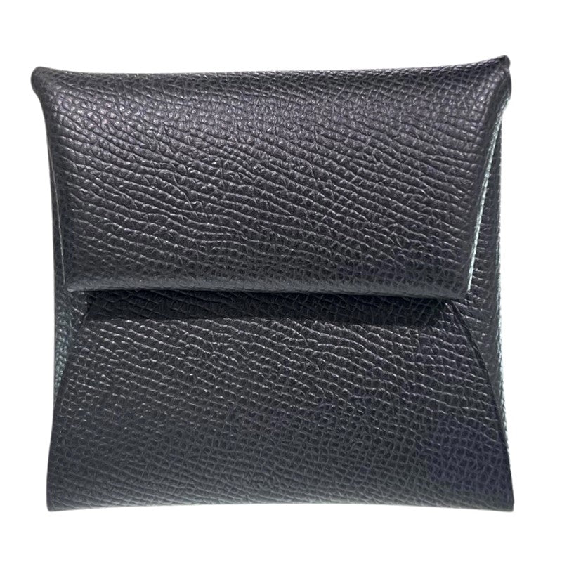 エルメス HERMES バスティア B刻印 ブラック シルバー金具 エプソン ユニセックス コインケース