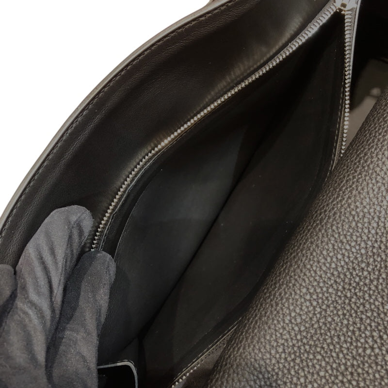 エルメス HERMES ケリー42 マキシ W刻 ブラック SV金具 トゴ メンズ ハンドバッグ