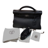 エルメス HERMES ケリー42 マキシ W刻 ブラック SV金具 トゴ メンズ ハンドバッグ