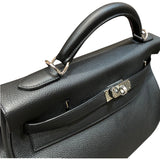 エルメス HERMES ケリー42 マキシ W刻 ブラック SV金具 トゴ メンズ ハンドバッグ