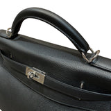 エルメス HERMES ケリー42 マキシ W刻 ブラック SV金具 トゴ メンズ ハンドバッグ