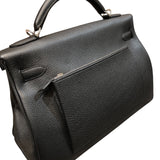 エルメス HERMES ケリー42 マキシ W刻 ブラック SV金具 トゴ メンズ ハンドバッグ
