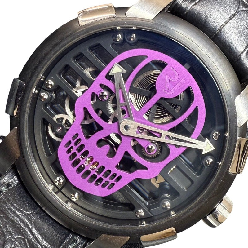 ロマン・ジェローム ROMAIN JEROME スカイラブ48 パープルスカル RJ.M.AU.030.22 パープル ステンレススチール PVD加工 メンズ 腕時計