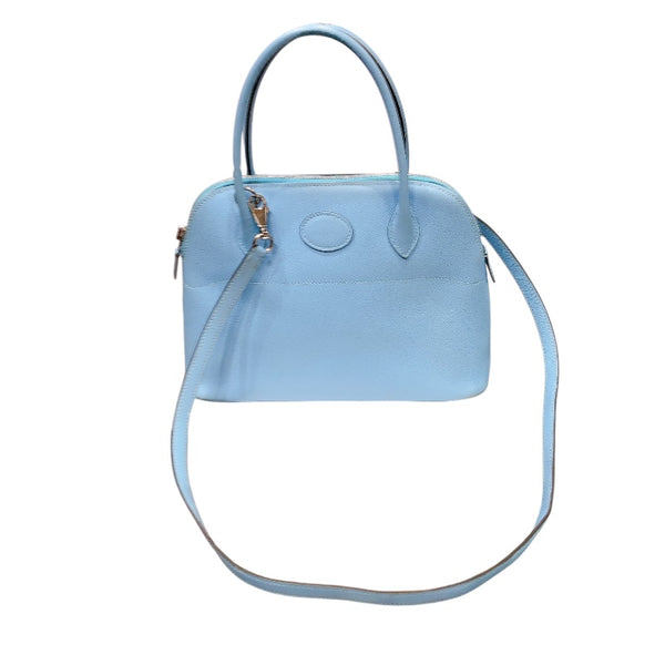 エルメス HERMES ボリード27 D刻 ブルーノール　シルバー金具 エプソン レディース トートバッグ