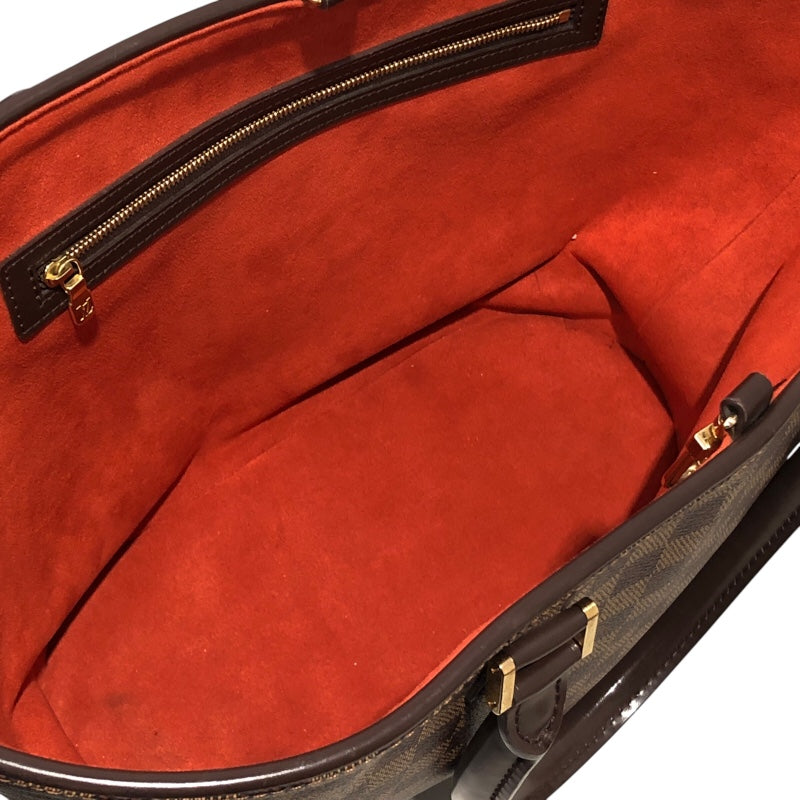 ルイ・ヴィトン LOUIS VUITTON マノクスGM N51120 ブラウン ダミエキャンバス レディース トートバッグ