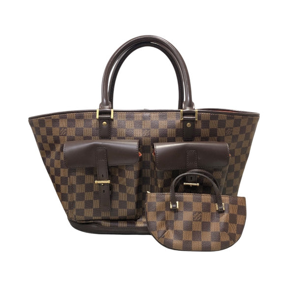ルイ・ヴィトン LOUIS VUITTON マノクスGM N51120 ブラウン ダミエキャンバス レディース トートバッグ