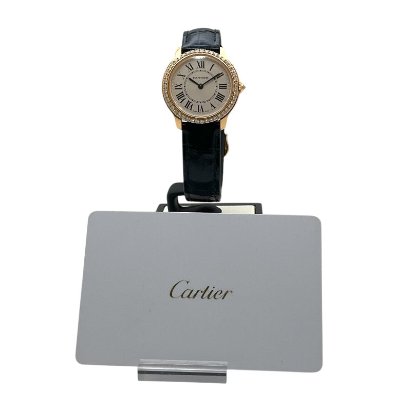 カルティエ Cartier ロンド　ルイ　カルティエ WJRN0009 K18ピンクゴールド レザーベルト レディース 腕時計