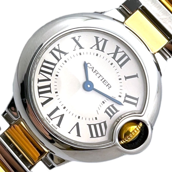 カルティエ Cartier バロン ブルー ドゥ カルティエ 28mm W69007Z3 シルバ  K18YG/SS クオーツ メンズ 腕時計