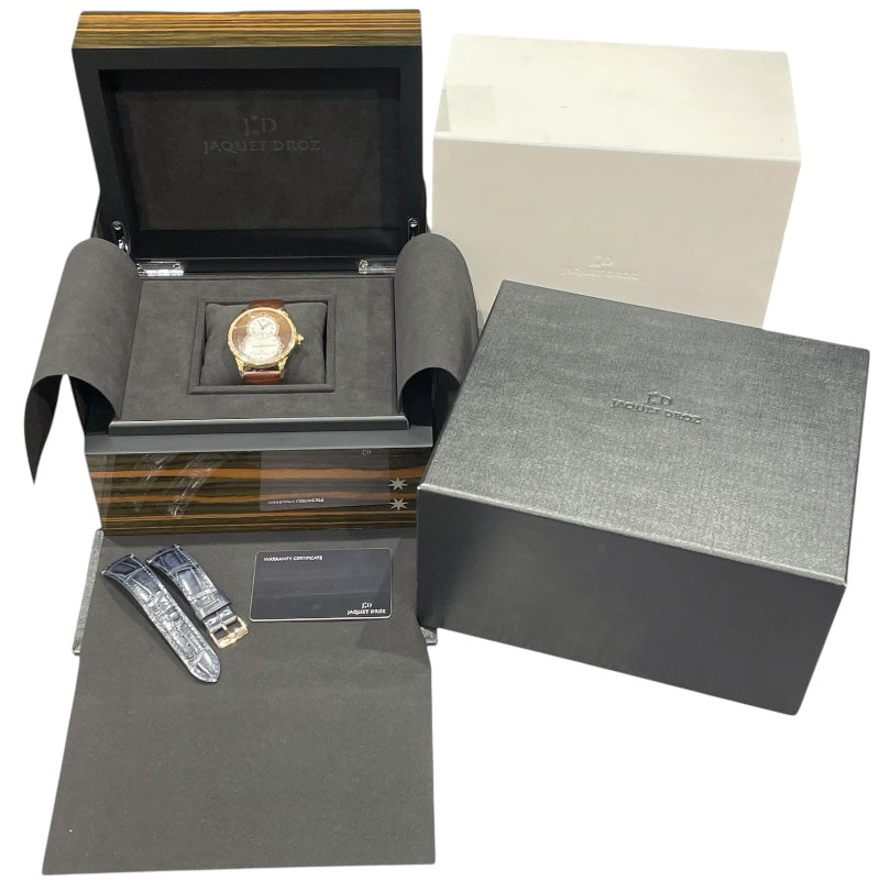 ジャケ・ドロー JAQUET DROZ グランセコンド J003033442 K18PG/レザーストラップ 自動巻き メンズ 腕時計