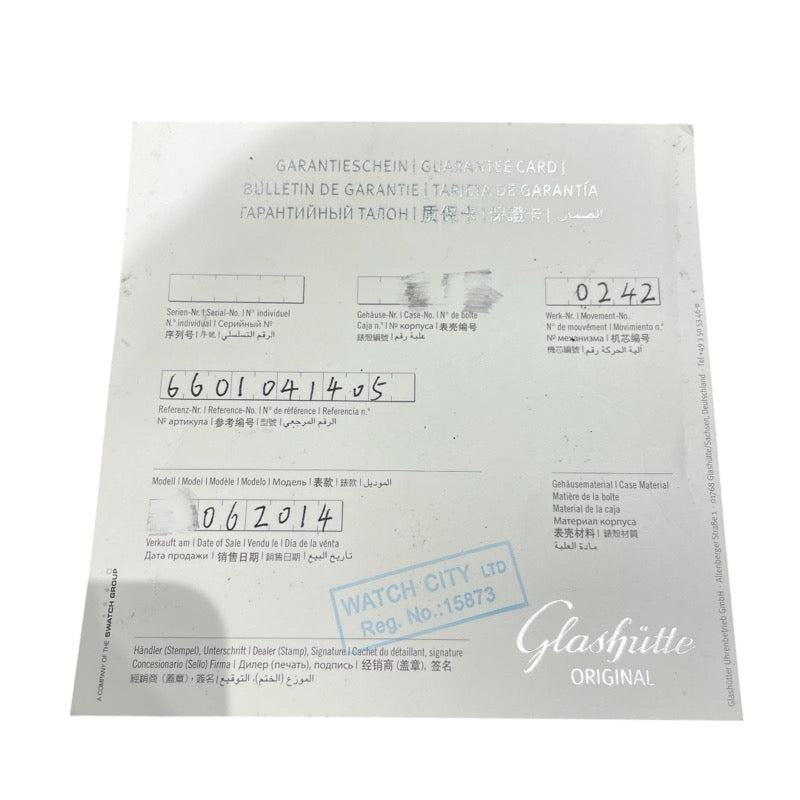 グラスフュッテ・オリジナル GLASHUTTE ORIGINAL パノインバースXL 66-01-04-14-05 K18WG 手巻き メンズ 腕時計