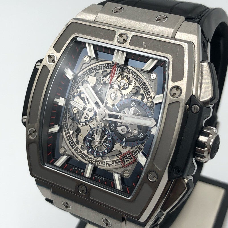 ウブロ HUBLOT スプリット オブ ビッグバン チタニウム 601.NX.0173.LR チタン 自動巻き メンズ 腕時計