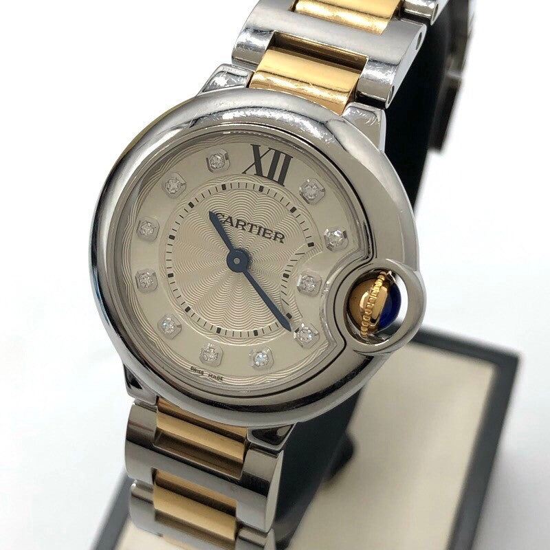 カルティエ Cartier バロンブルードゥカルティエ28ｍｍ WE902030 PG/SS レディース 腕時計