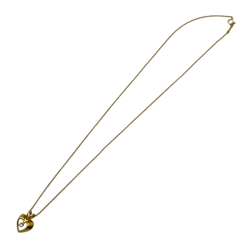 ティファニー TIFFANY＆CO ハート1Pダイヤネックレス 750YG ジュエリー