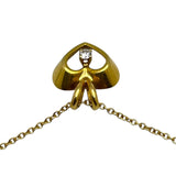 ティファニー TIFFANY＆CO ハート1Pダイヤネックレス 750YG ジュエリー