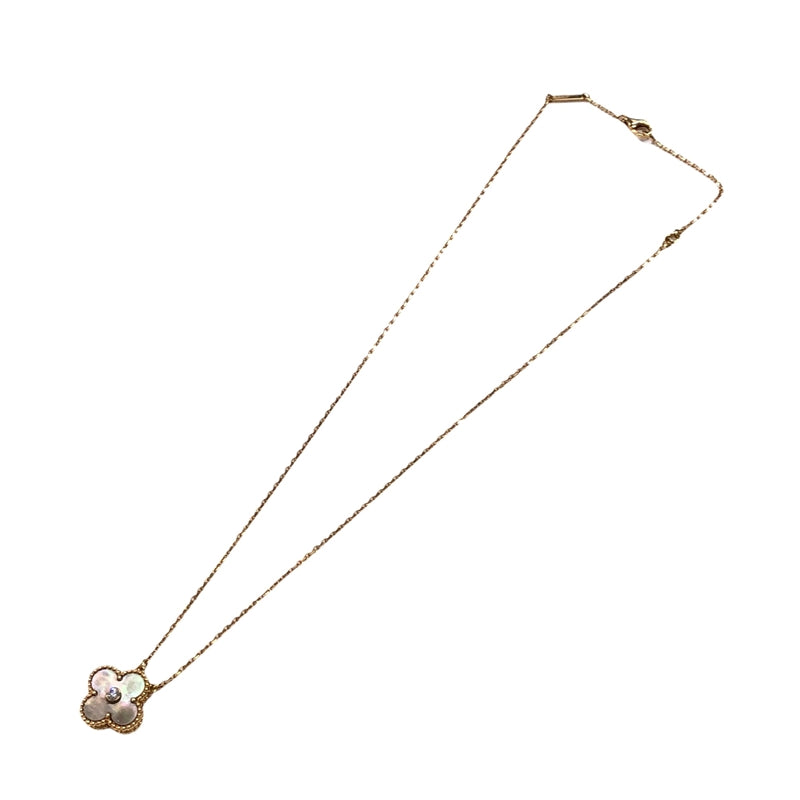 ヴァンクリーフ＆アーペル Van Cleef & Arpels ヴィンテージ アルハンブラ ネックレス K18PG/マザーオブパール ダイヤモンド ジュエリー