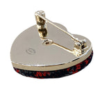 シャネル CHANEL ココマークハートブローチ SV金具 メタル/ツイード レディース ブローチ