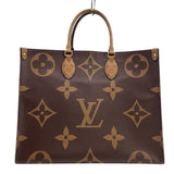 ルイ・ヴィトン LOUIS VUITTON オンザゴーGM M44576 ブラウン モノグラム ジャイアント・リバース レディース トートバッグ