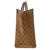 ルイ・ヴィトン LOUIS VUITTON オンザゴーGM M44576 ブラウン モノグラム ジャイアント・リバース レディース トートバッグ