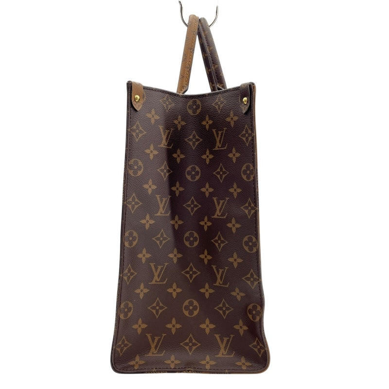 ルイ・ヴィトン LOUIS VUITTON オンザゴーGM M44576 ブラウン モノグラム ジャイアント・リバース レディース トートバッグ
