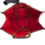 ルイ・ヴィトン LOUIS VUITTON オンザゴーGM M44576 ブラウン モノグラム ジャイアント・リバース レディース トートバッグ