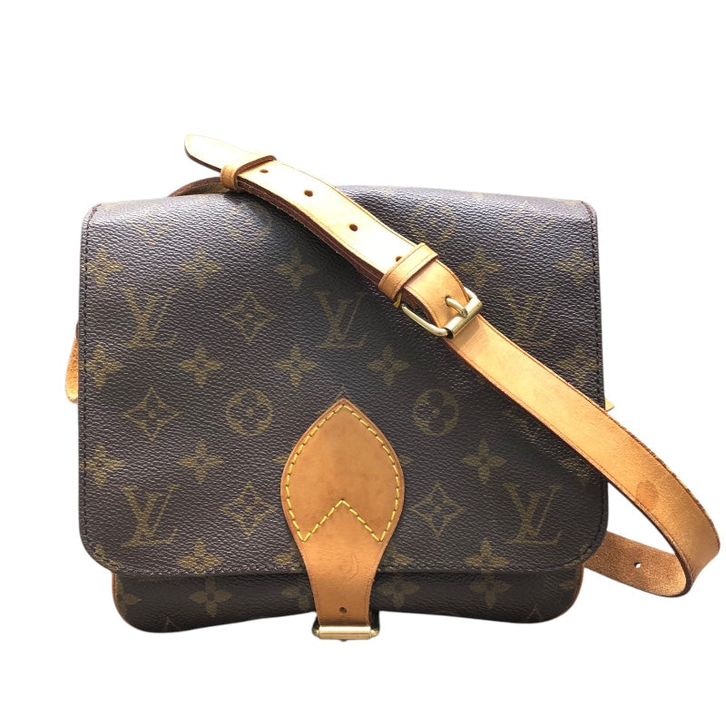 ルイ・ヴィトン LOUIS VUITTON カルトシエールMM M51253 モノグラム ブラウン PVC レザー レディース ショルダーバッグ