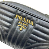 プラダ PRADA ダイアグラム チェーンショルダーバッグ 1BH084 ブラック ゴールド金具  レザー レディース ショルダーバッグ