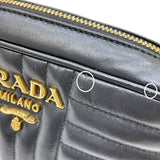 プラダ PRADA ダイアグラム チェーンショルダーバッグ 1BH084 ブラック ゴールド金具  レザー レディース ショルダーバッグ