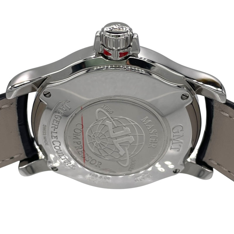 ジャガー・ルクルト JAEGER-LE COULTRE マスターコンプレッサー GMT 146.805 (Q1738471) ブラック SS/アリゲーターレザーベルト メンズ 腕時計