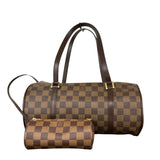 ルイ・ヴィトン LOUIS VUITTON パピヨンGM N51303 ブラウン　ゴールド金具 ダミエ レディース ハンドバッグ