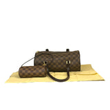ルイ・ヴィトン LOUIS VUITTON パピヨンGM N51303 ブラウン　ゴールド金具 ダミエ レディース ハンドバッグ