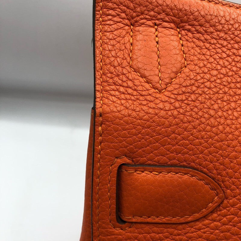 エルメス HERMES ジプシエール28 □R刻 オレンジ/シルバー金具 トリヨン レディース ショルダーバッグ