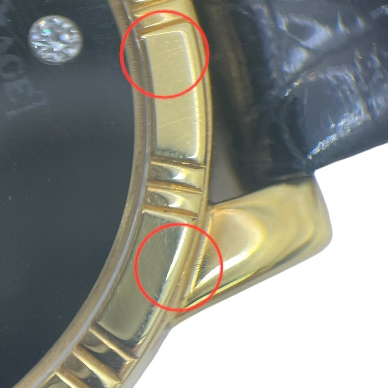 ピアジェ PIAGET ダンサー 90463 ブラック K18YG/革ベルト レディース 腕時計