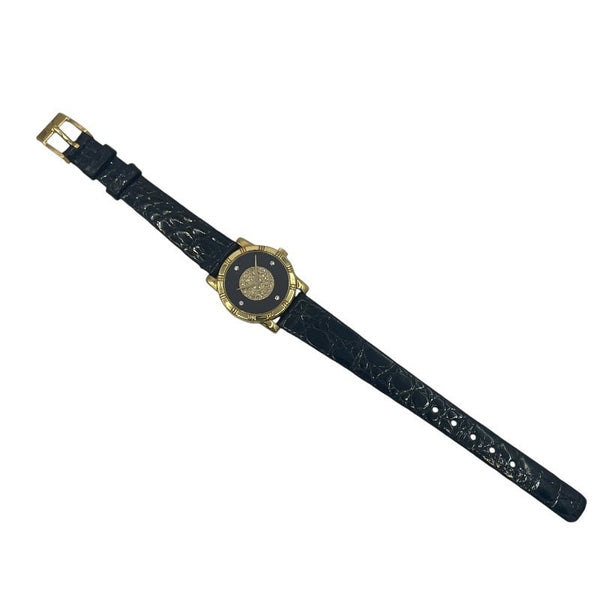 ピアジェ PIAGET ダンサー 90463 ブラック K18YG/革ベルト レディース 腕時計