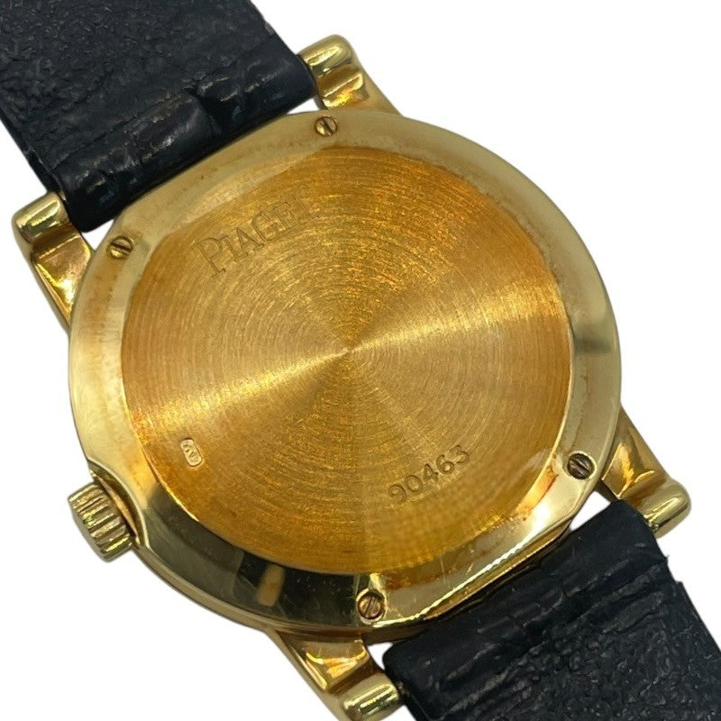 ピアジェ PIAGET ダンサー 90463 ブラック K18YG/革ベルト レディース 腕時計