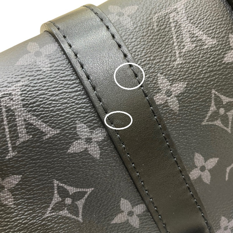 ルイ・ヴィトン LOUIS VUITTON キーポル・バンドリエール25 M46271 ブラック×グレー モノグラム・エクリプス・リバース ユニセックス ボストンバッグ