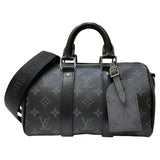 ルイ・ヴィトン LOUIS VUITTON キーポル・バンドリエール25 M46271 ブラック×グレー モノグラム・エクリプス・リバース ユニセックス ボストンバッグ