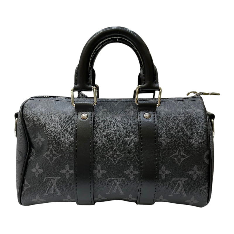 ルイ・ヴィトン LOUIS VUITTON キーポル・バンドリエール25 M46271 ブラック×グレー モノグラム・エクリプス・リバース ユニセックス ボストンバッグ