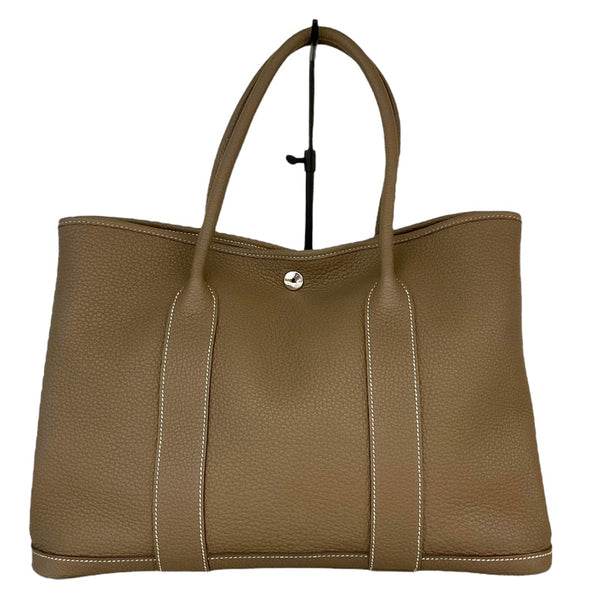 エルメス HERMES ガーデンパーティPM エトゥープ 牛革 レディース ハンドバッグ
